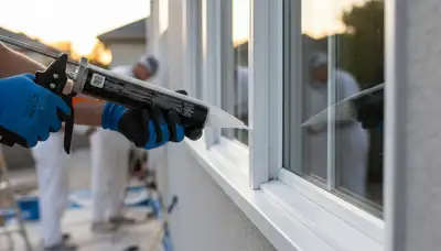 Professional caulking and sealing by house painters in Detroit MI protecting homes from moisture