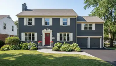 Smooth exterior paint finish on Detroit home showing durable, weather-resistant results by local painters