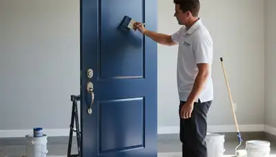 Professional door painting by expert house painters in Detroit, MI