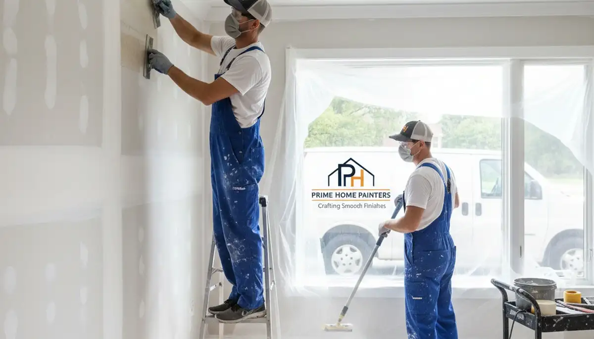 Professional drywall repair and wall restoration by expert painters in Detroit, MI home interior