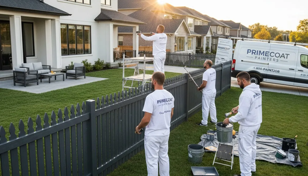 Professional fence painting in Detroit MI with weather-resistant coatings for wood and metal fences
