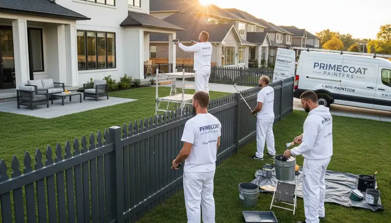 Professional fence painting in Detroit MI with weather-resistant coatings for wood and metal fences