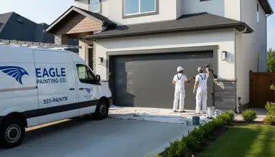 Professional garage door painting in Detroit MI with durable weather-resistant finish