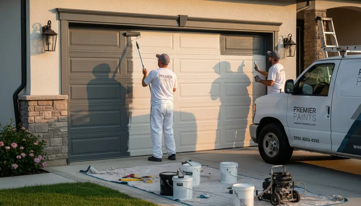 Professional garage door painting and refinishing in Detroit, MI by expert house painters