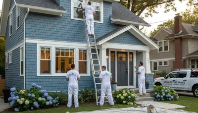 Professional house painters in Detroit MI providing expert residential exterior painting services