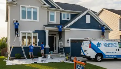 Professional house painters in Detroit MI providing expert residential exterior painting services