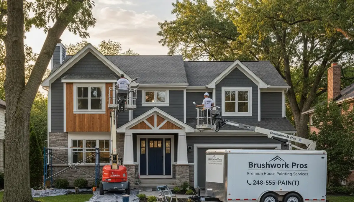 Professional house painters in Detroit MI providing expert residential exterior painting services