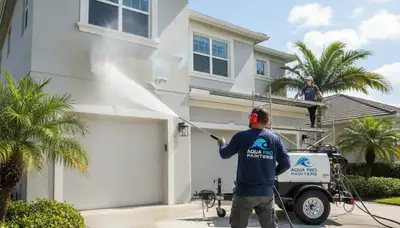 Professional pressure cleaning on Detroit MI home exterior by expert house painters