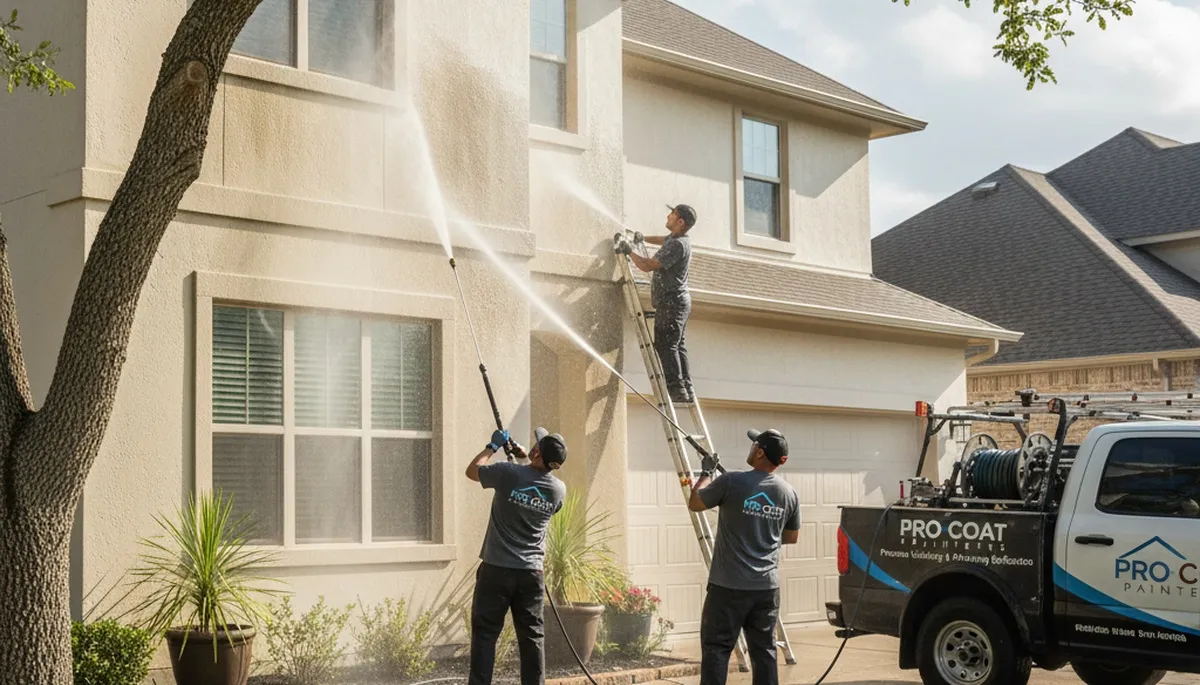Professional pressure cleaning service in Detroit, MI restoring home exteriors before house painting