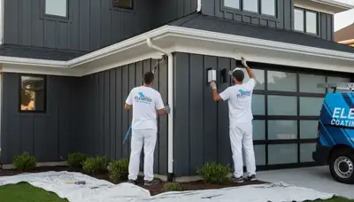 Professional trim and fascia painting on Detroit, MI home by expert exterior house painters
